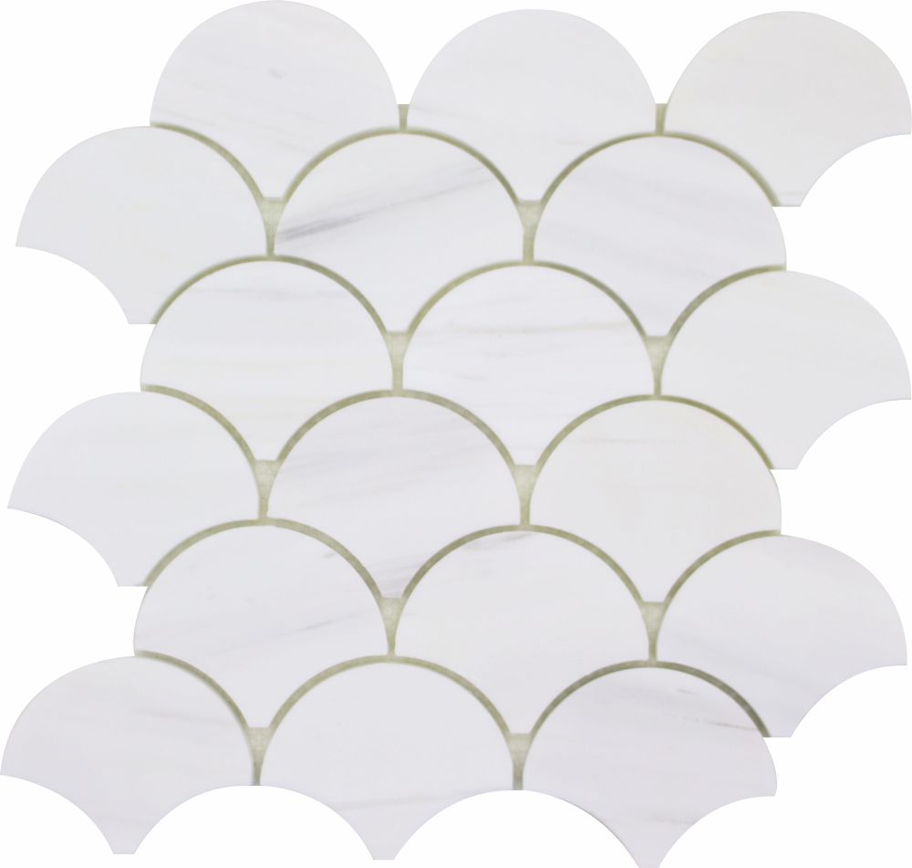 Fish Scale Bianco V. Dolomite Polished