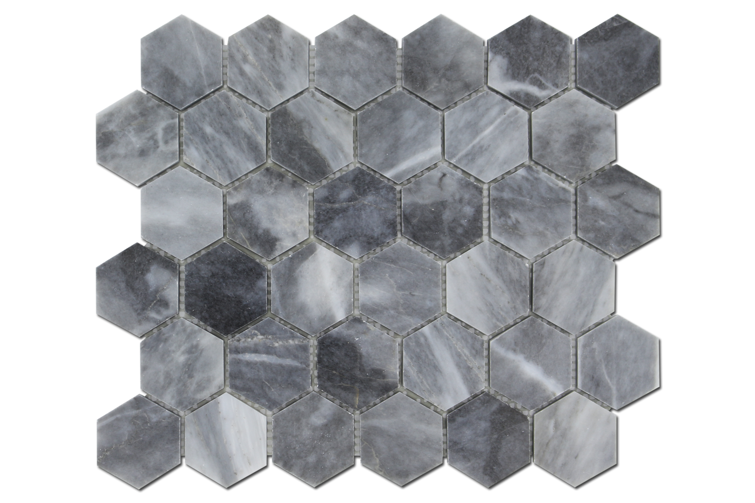 2" Bardiglio Honeycomb Polished