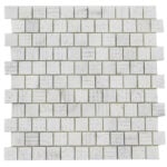 Milas White Shuffle 1"x1" Textured