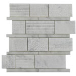 Milas White Stripe Textured