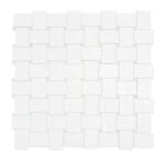 Large Basket Weave Thassos w/ Blue Celeste Honed - Image 2